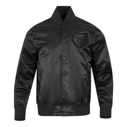 Jacket Nba Memphis Grizzlies Triple Black Men'S Satin