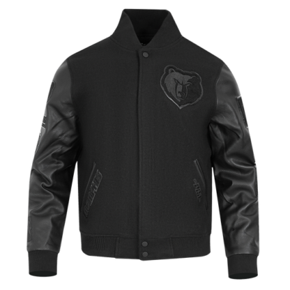 Jacket Nba Memphis Grizzlies Triple Black Wool Men'S Varsity