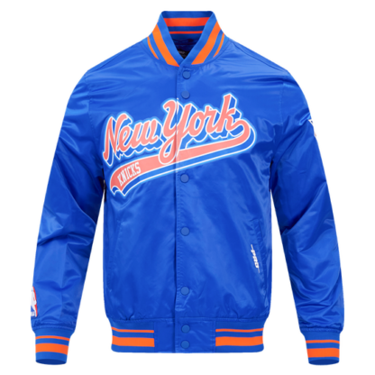 Jacket Nba New York Knicks Script Tail Men'S Satin