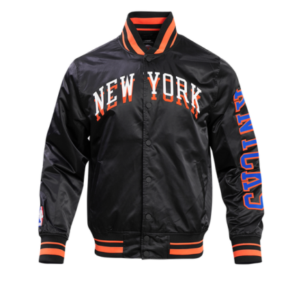 Jacket Nba New York Knicks Chest Men'S Layered Rib Satin