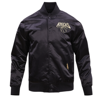 Jacket Nba New York Knicks Gold Logo Saitn