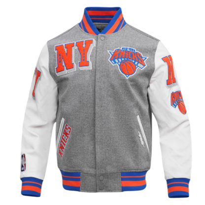 Jacket Nba New York Knicks Mashup Men'S Rib Wool Varsity