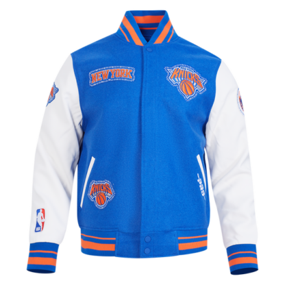 Jacket Nba New York Knicks Diy Pick Stitch Men Wool Varsity