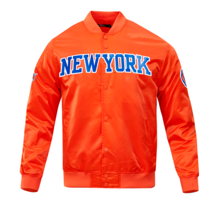 Jacket Nba New York Knicks Team Big Logo Men'S Satin