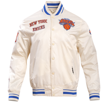 Jacket Nba New York Knicks Retro Classic Men'S Rib Satin