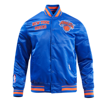 Jacket Nba New York Knicks Retro Classic Men'S Rib Satin