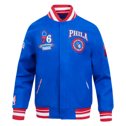 Jacket Nba Philadelphia 76Ers Crest Emblem Men Wool Varsity