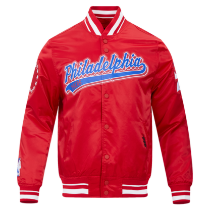 Jacket Nba Philadelphia 76Ers Script Tail Men'S Satin