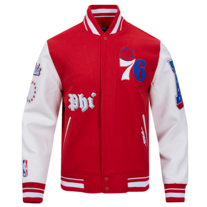 Jacket Nba Philadelphia 76Ers Old English Men'S Wool Varsity