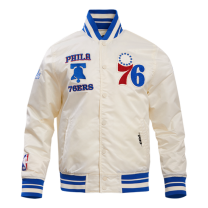 Jacket Nba Philadelphia 76Ers Retro Classic Men'S Rib Satin