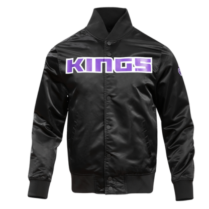 Jacket Nba Sacramento Kings Team Big Logo Men'S Satin