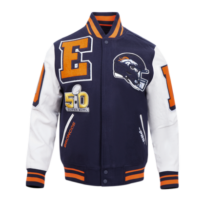 Jacket Nfl Denver Broncos Mashup Men'S Rib Wool Varsity