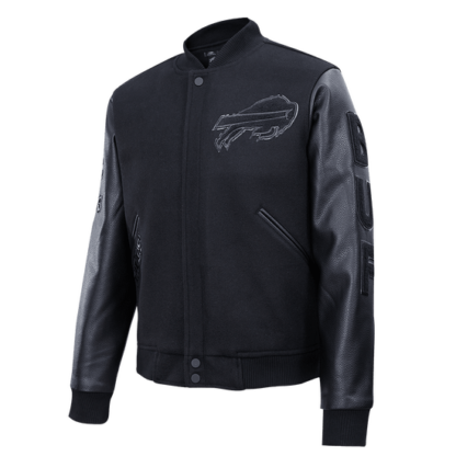 Jacket Nfl Buffalo Bills Triple Black Logo Men'S Varsity