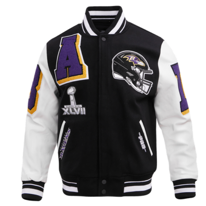 Jacket Nfl Baltimore Ravens Mashup Men'S Rib Wool Varsity