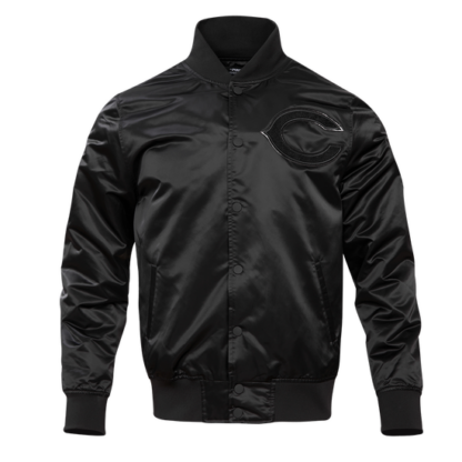 Jacket Nfl Chicago Bears Triple Black Men'S Satin