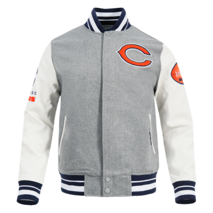 Jacket Nfl Chicago Bears Old English Men'S Rib Wool Varsity