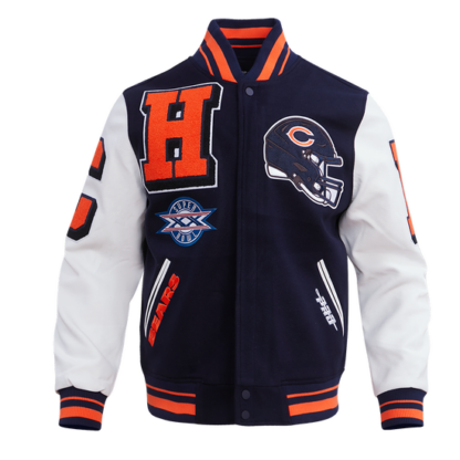 Jacket Nfl Chicago Bears Mashup Men'S Rib Wool Varsity