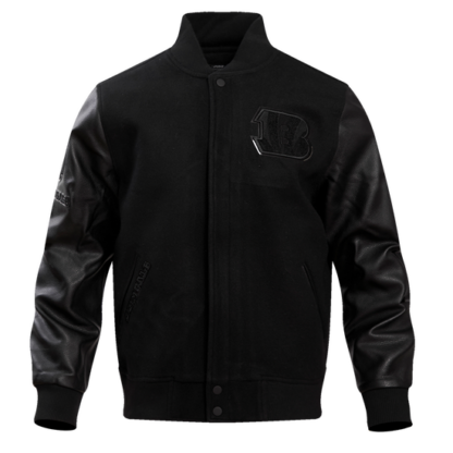 Jacket Nfl Cincinnati Bengals Triple Black Logo Men Varsity