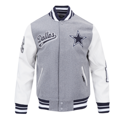 Jacket Nfl Dallas Cowboys Script Tail Men'S Wool Varsity