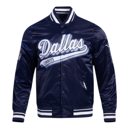 Jacket Nfl Dallas Cowboys Script Tail Men'S Satin