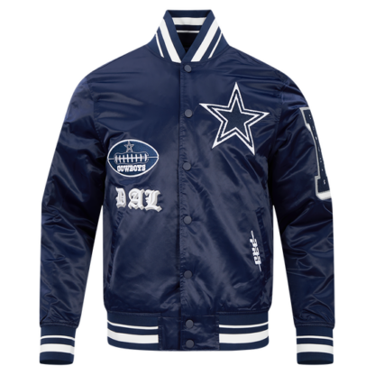 Jacket Nfl Dallas Cowboys Old English Men'S Rib Satin