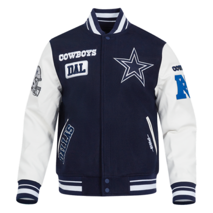 Jacket Nfl Dallas Cowboys Area Code Men'S Rib Wool Varsity