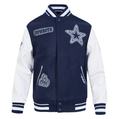 Jacket Nfl Dallas Cowboys Diy Pick Stitch Men'S Wool Varsity