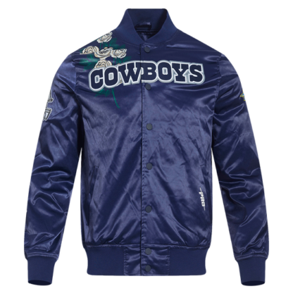 Jacket Nfl Dallas Cowboys Roses Men'S Satin