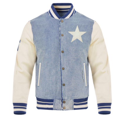 Jacket Nfl Dallas Cowboys Varsity Blues Men'S Denim Varsity