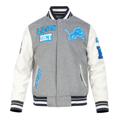 Jacket Nfl Detroit Lions Area Code Men'S Rib Wool Varsity