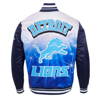 Jacket Nfl Detroit Lions Sublimated Men'S Satin-Midnight Sky