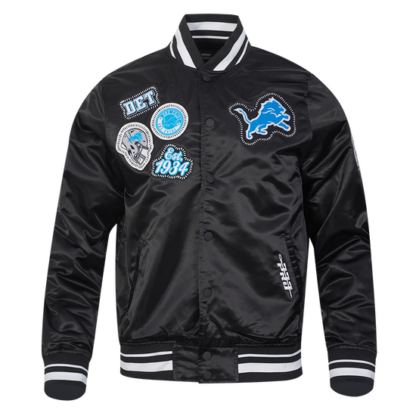 Jacket Nfl Detroit Lions Diy Pick Stitch Men'S Rib Satin