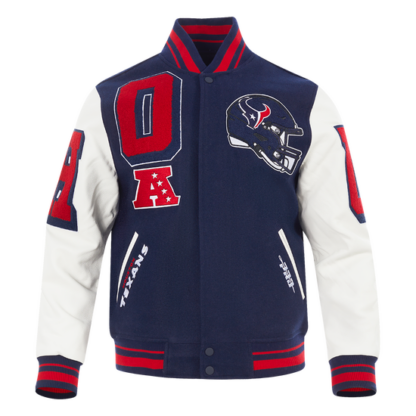 Jacket Nfl Houston Texans Mashup Men'S Rib Wool Varsity