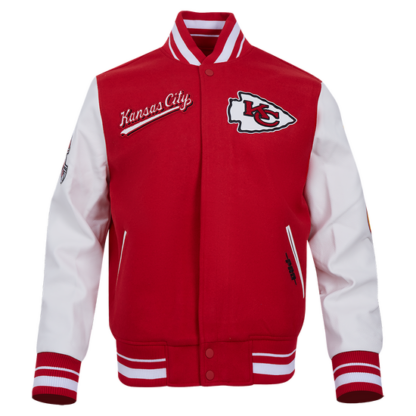 Jacket Nfl Kansas City Chiefs Script Tail Men'S Wool Varsity