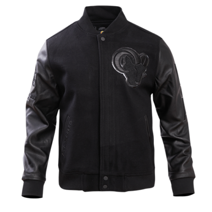 Jacket Nfl Los Angeles Rams Triple Black Wool Men'S Varsity