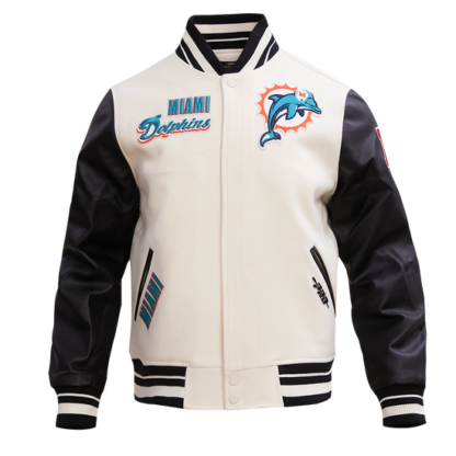 Jacket Nfl Miami Dolphins Retro Classic Men'S Wool Varsity