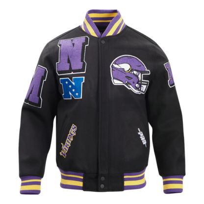 Jacket Nfl Minnesota Vikings Mashup Men'S Rib Wool Varsity