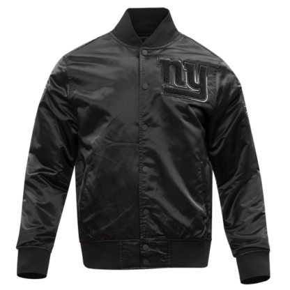 Jacket Nfl New York Giants Triple Black Men'S Satin