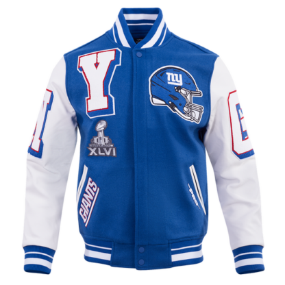 Jacket Nfl New York Giants Mashup Men'S Rib Wool Varsity