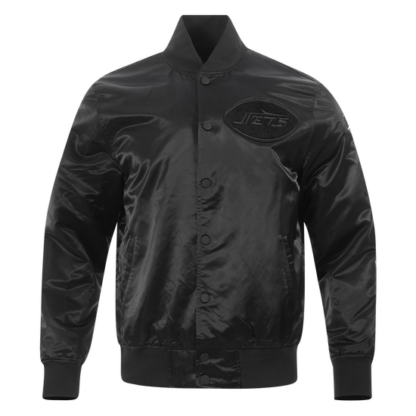 Jacket Nfl New York Jets Triple Black Men'S Satin