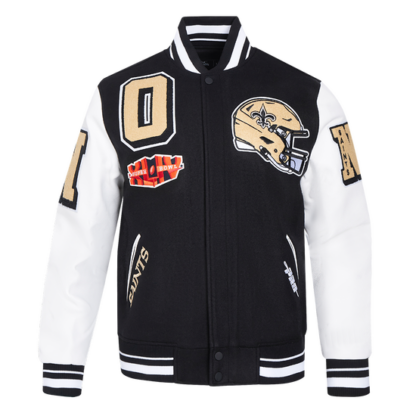 Jacket Nfl New Orleans Saints Mashup Men'S Rib Wool Varsity