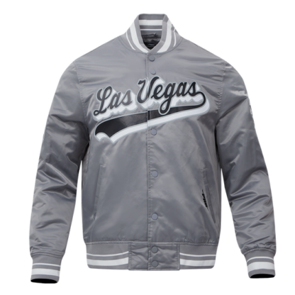 Jacket Nfl Las Vegas Raiders Script Tail Men'S Rib Satin