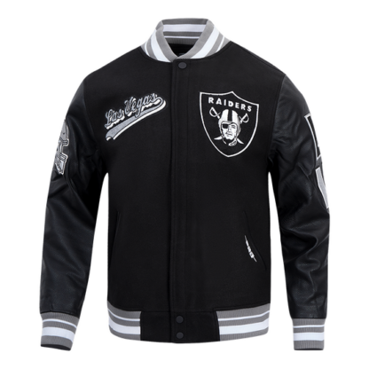 Jacket Nfl Las Vegas Raiders Script Tail Men'S Wool Varsity