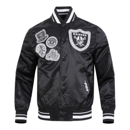 Jacket Nfl Las Vegas Raiders Diy Pick Stitch Men'S Satin