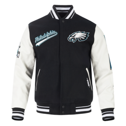 Jacket Nfl Philadelphia Eagles Script Tail Men Wool Varsity