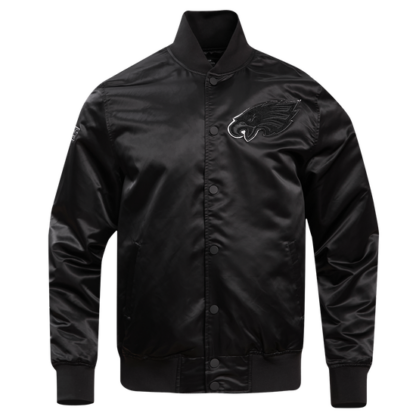 Jacket Nfl Philadelphia Eagles Triple Black Men'S Satin