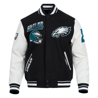 Jacket Nfl Philadelphia Eagles Turn It Up Men'S Wool Varsity