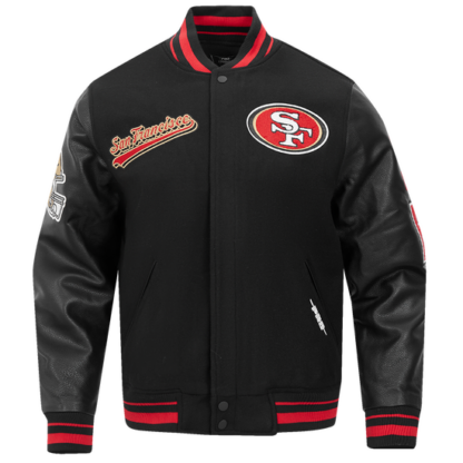 Jacket Nfl San Francisco 49Ers Script Tail Men Wool Varsity