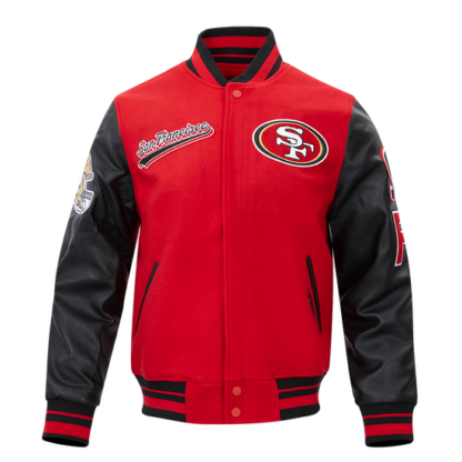 Jacket Nfl San Francisco 49Ers Script Tail Men Wool Varsity