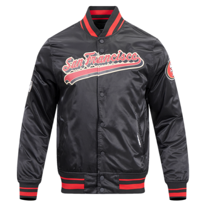 Jacket Nfl San Francisco 49Ers Script Tail Men'S Satin